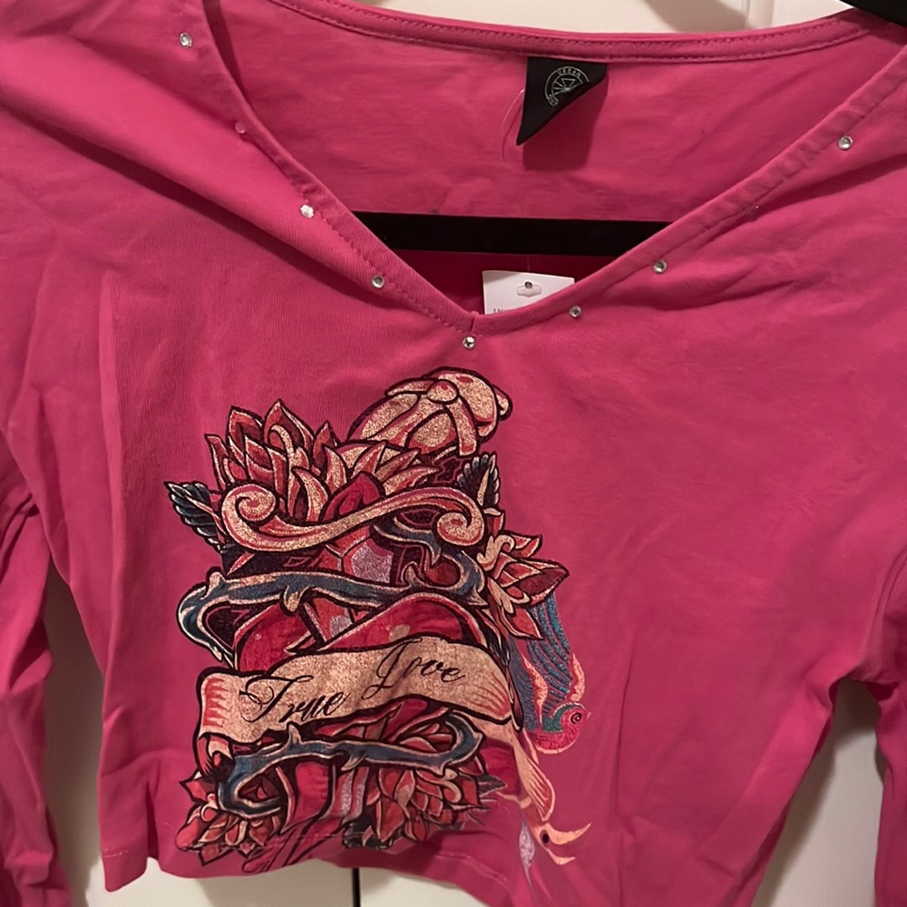 UO Pink cropped long sleeve